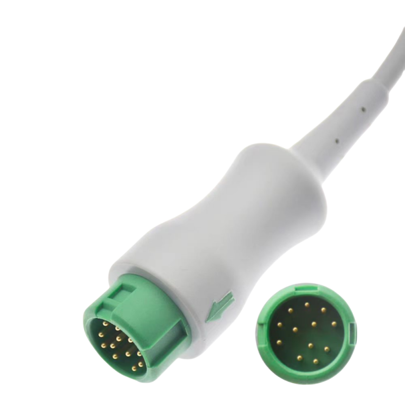 Galaxy Electronics Replacement ECG Cables for MINDRAY BeneView T5 T6 T8 umec15,iPM12, ipm7, T5, T8, T6, iMEC8 N12 n15,12pin 5 leads ecg cable