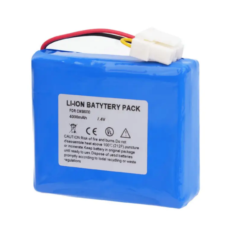 CMS6000 GALAXY ELECTRONICS 7.4V 3800mAh Li-polymer Rechargeable Battery for CONTEC 855183P CMS6000 HMS6500 Vital Signs Monitor