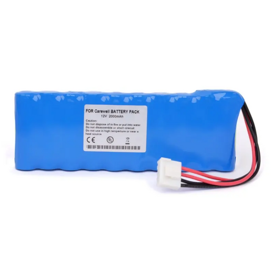 ECG-1101 GALAXY ELECTRONICS BATTERY for Carewell ECG-1101B, ECG-1101G, Replaces 88889089 NI-MH 12V 2000mAh ECG Monitor Battery