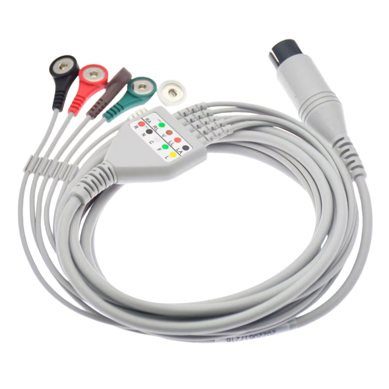 Galaxy Electronics replacement ECG cables for Edan/BIOCARE M50, M60, IM8, IM9, M8, M80, M8A, M8B, M9, M9A Ecg cable 6 PIN 5 LEADS