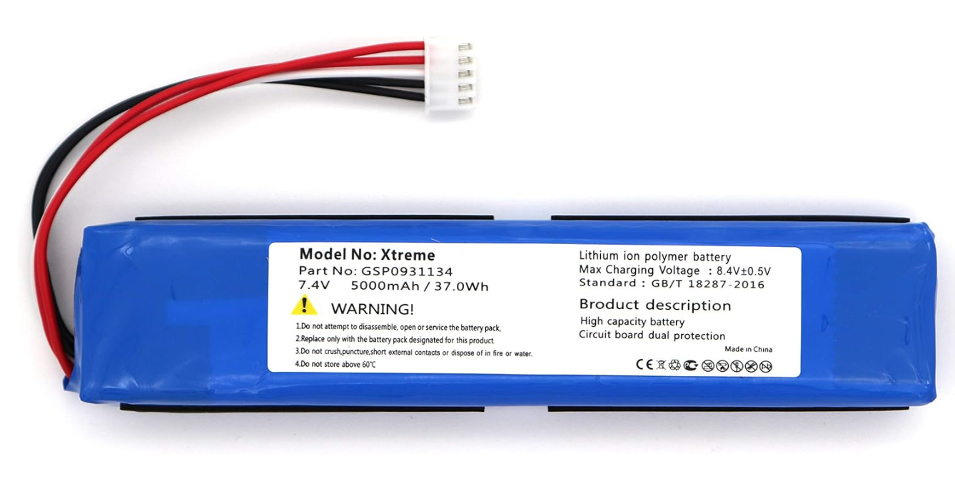 GALAXY ELECTRONICS High capacity 5000mah 7.4V GSP0931134 Rechargeable Battery for JBL Xtreme Speaker battery