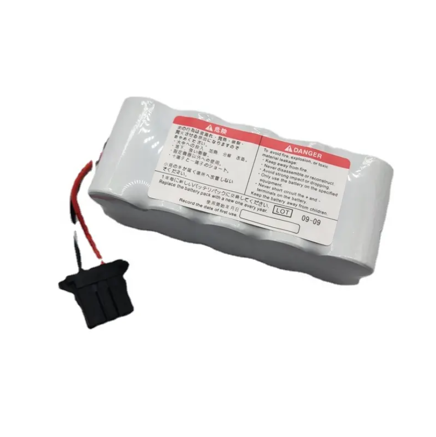 NKB-301V GALAXY ELECTRONICS HIGH CAPACITY BATTERY FOR Nihon Kohden TEC-5600 TEC-5631 TEC-5500 TEC-5521 ECG-1350 AED Battery Pack 12V 3000MAH NI-MH SANYO CELLS