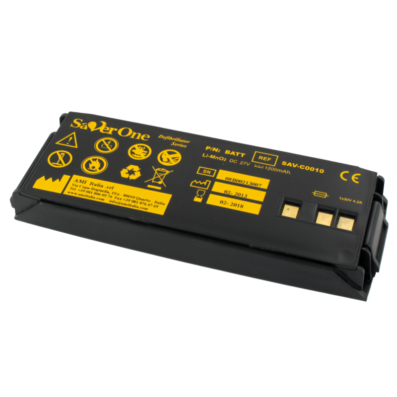 SAV-C0010 GALAXY ELECTONICS High-Quality Battery for SaverOne Li-MnO2 1200mAh Lithium Battery; SAV-C0010 for SaverOne Defibrillators.