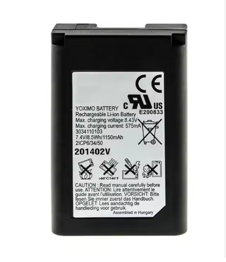 Galaxy Electronics High Quality LI-POLYMER 7.4V 1200mah replacement YOXIMO 3034110103 battery for WORLDLINE POS Terminal Machine