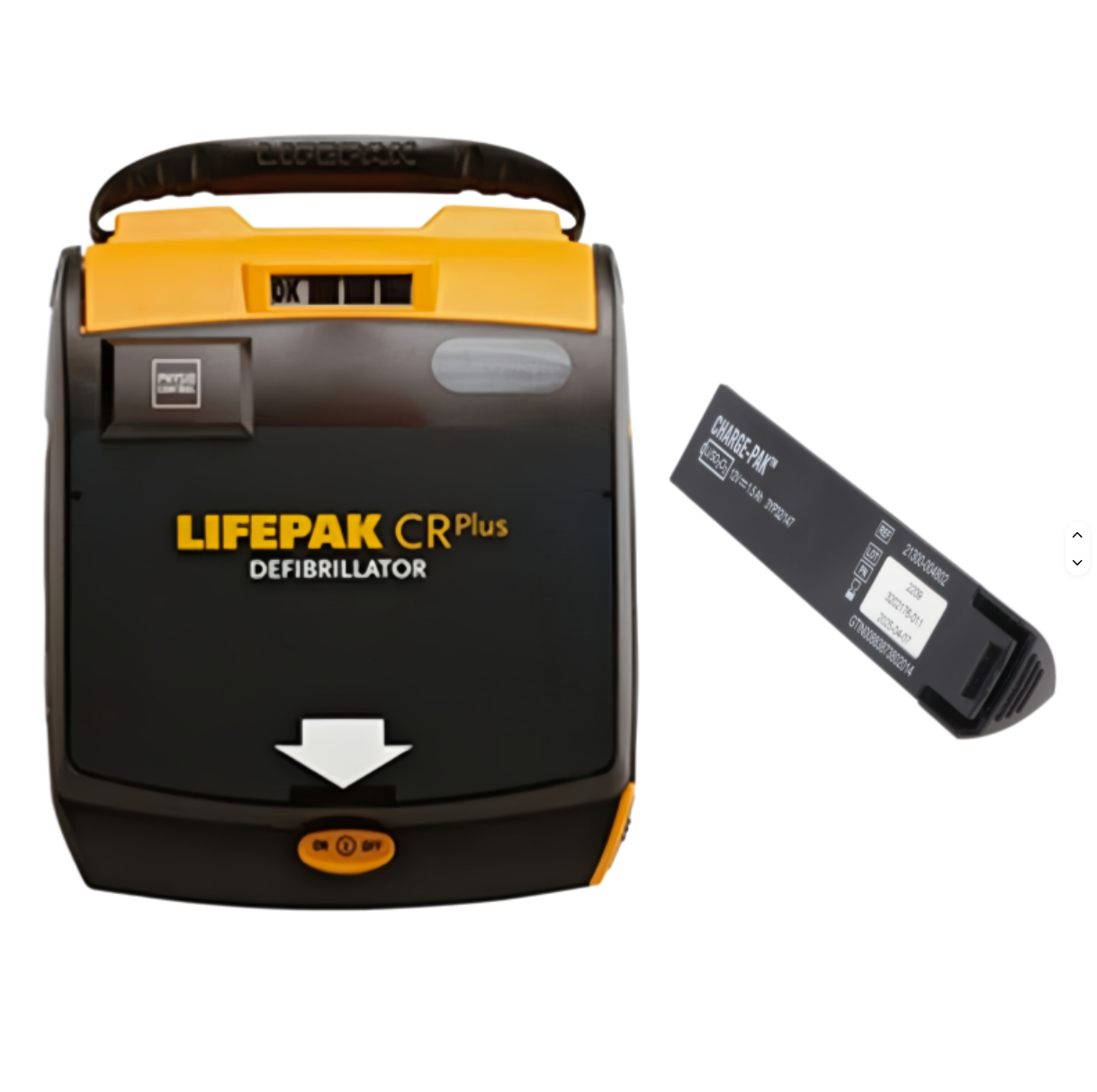 11403-000001 GALAXY ELECTRONICS battery, compatible with 21300-004802; 3202176-009 AED battery, compatible with Physio-Control LIFEPAK CR Plus defibrillator.